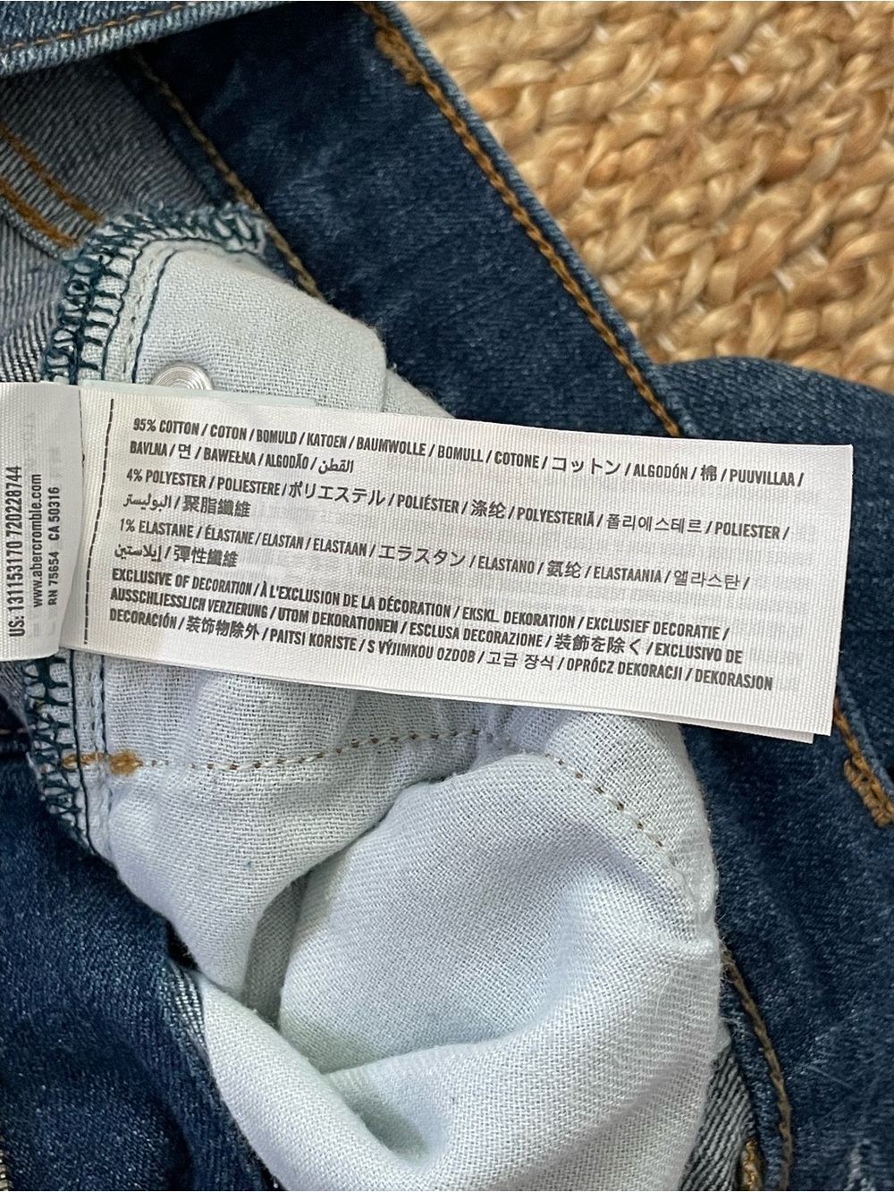 Abercrombie & Fitch Kennan Straight Jeans 29x30 Stretch Medium Wash Y2K Classic - Picture 4 of 5